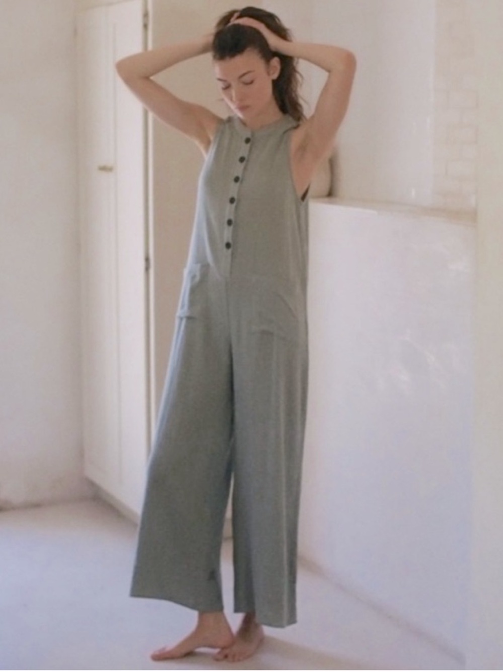 NWT A. ren Esme Jumpsuit in Green